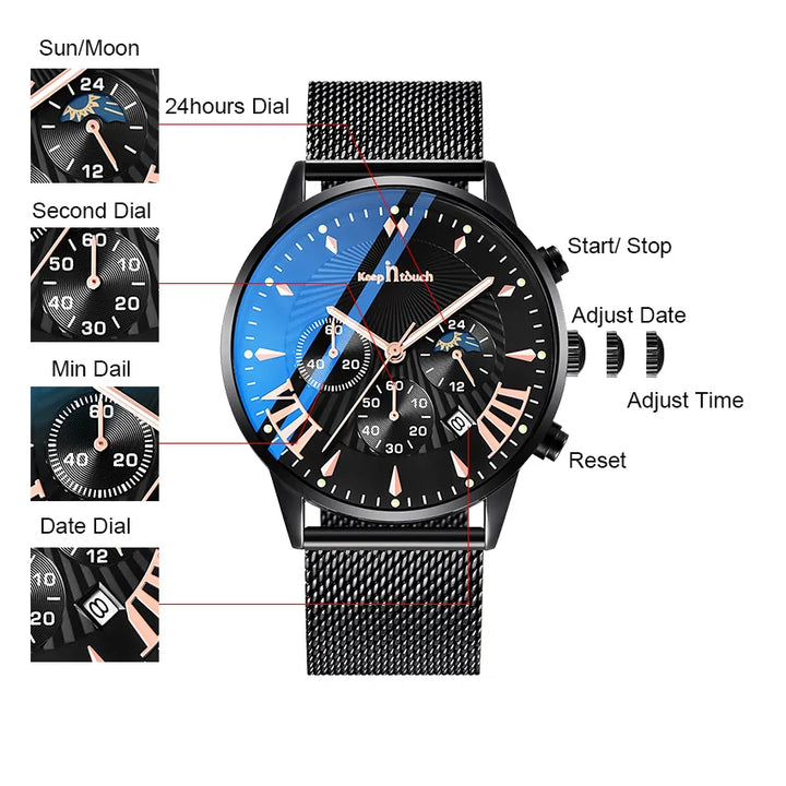 Men's functional and stylish luxury watch