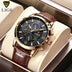 Men's luxury leather watch