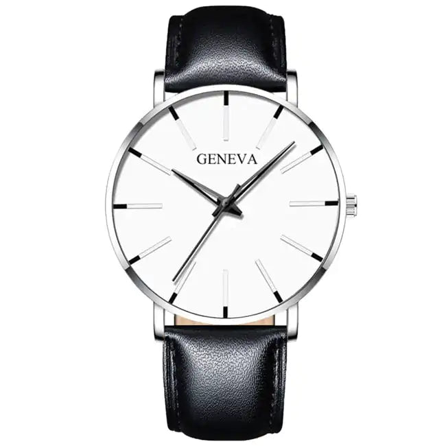 Men's minimalist stainless steel luxury watch