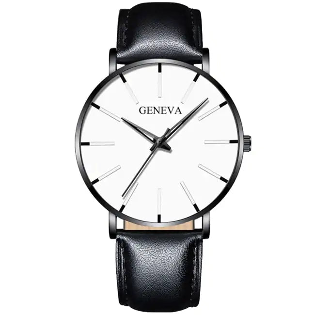 Men's minimalist stainless steel luxury watch