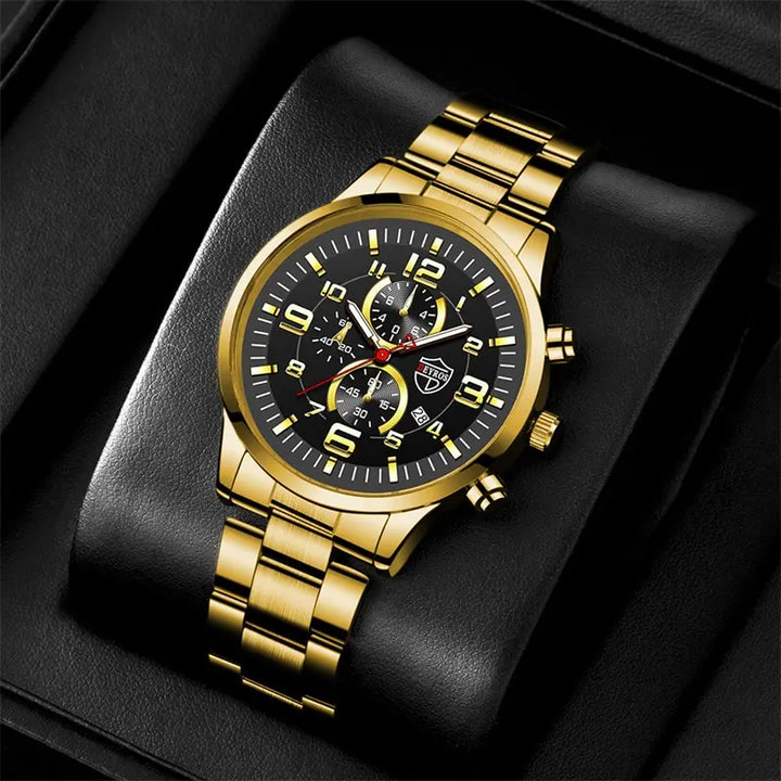 NightGlow stainless steel watch